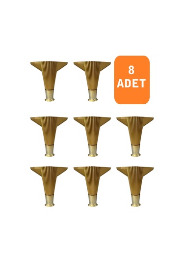 Homdep Kanepe Koltuk Tv Ünitesi Konsol Yükseltme Kumru Model Plastik Ayak 15 Cm Gold Renk 8 Adet Gold