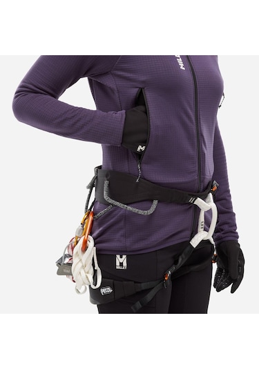 Millet Fusıon Grıd H Kadın Kapşonlu Polar Ceket Tam Fermuar Mıv9032 N9332 Mor