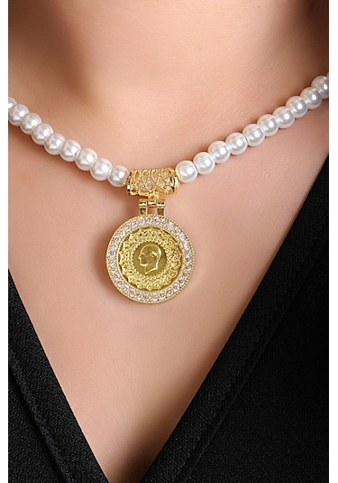 Çeyrekli Incili Kolye