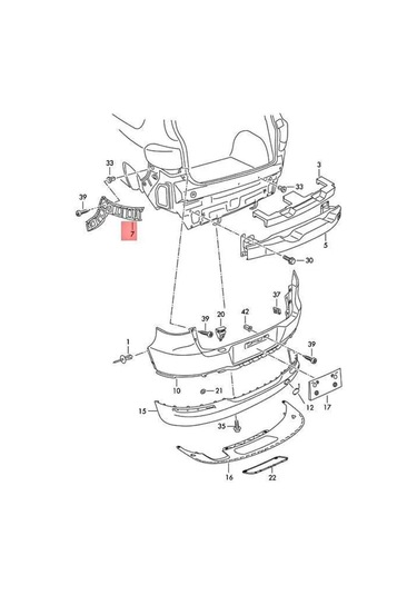 Vw Tiguan Arka Tampon Braketi Sol 2012-2016 5nu807393a