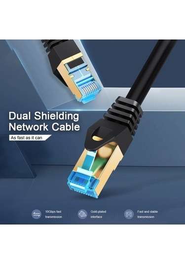 Flybuy Yapı, Mufunye Metre Korumalı, Kablosu Hızlı Ethernet Düz Çift Cat7 3 10gbps - Zi