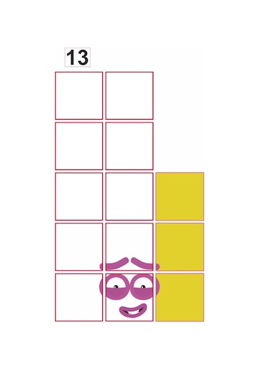 Number Blocks Matematik Eğitici Birim Küp Snapcubes /11-20 Sticker 155 Pcs