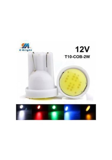 2 Adet Mavi Dipsiz T10 Led Araç Park Lambası Led Ampul T10 Cob Led