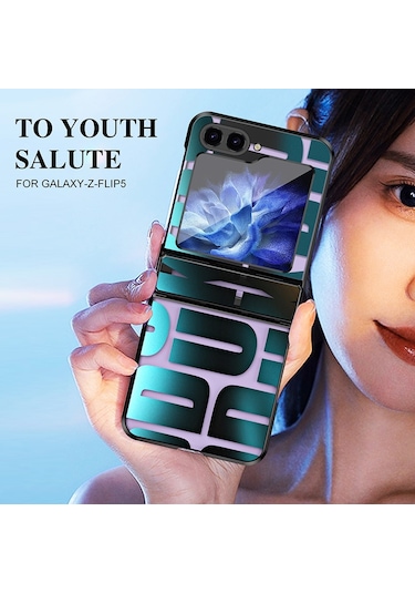Samsung Galaxy Uyumlu Z Flip5 5g Kılıf Galvanik Pc Telefon Kılıfı İçin