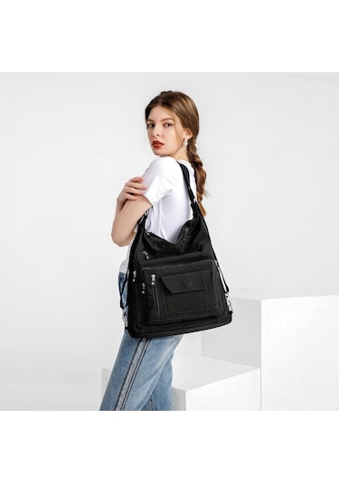 Hem Sırt Hem De Omuz Kadın Çantası Smart Bags 1205 Ten Ten Rengi
