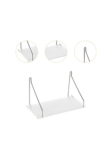 Suntek Duvar Rafı Akrilik Dekoratif Yüzen Raf Oturma Odası Temizlemek