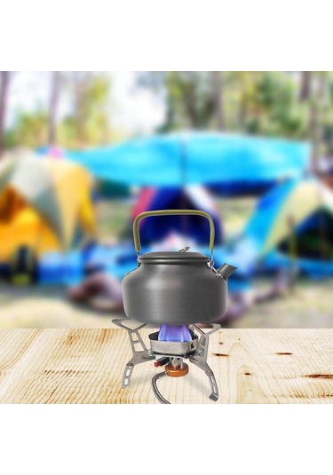 Youmex Yüksek Performanslı 3500w Rüzgarkıran Kamp Ocağı - Paslanmaz Çelik & Alüminyum Gümüş