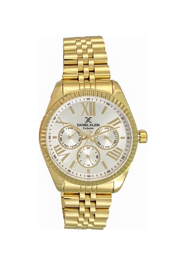Daniel Klein Dke.1.10847-2 Exclusive Tüm Fonksiyonlar Aktif 3 Atm Suya Dayanıklı Altın Renk Kadın Kol Saati Altın