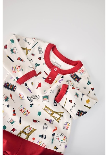 BabyCosy Organik Alt + Üst Bebek Takım - Csy2004 - Rebebe 001