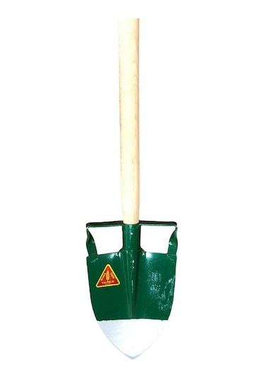 Çift Baskılı Bel Bağ Bahçe Küreği Saplı