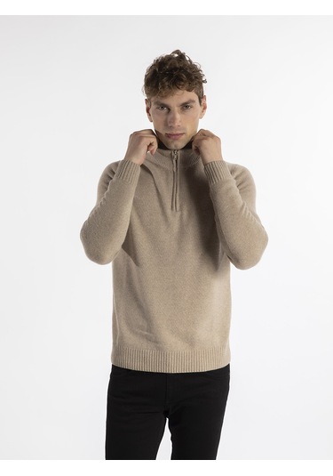 Trussardi Erkek Kazak  TRRD003625 Açık Kahverengi