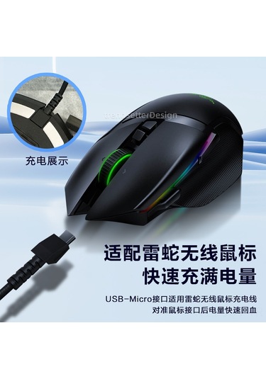 Youmex Razer Viper Ultimate/basilisk Ultimate/deathadder V2 Pro/viper V2 Pro İçin 1.8m Pvc Usb Micro Şarj Ve Değiştirme Kablosu