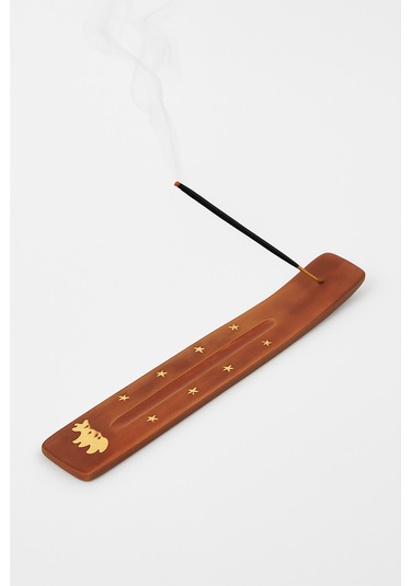 Ahşap Yıldızlı Tütsülük Doğal Oyma Ahşap Tütsü Standı Şık Tütsülik Dekor