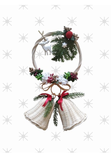 Bambu Noel Temalı Kapı Çelengi