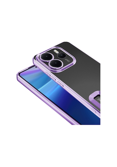 Ardemix Redmi Note 14 4g Kılıf Kamera Korumalı Logo Gösteren Omega Kapak - Gümüş Gümüş