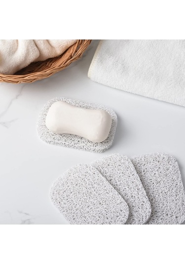 Dancemonkey 6 Adet Pvc Sabunluk - Beyaz, Banyo, Mutfak Ve Seyahat İçin Kurutucu Ped Beyaz