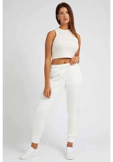 Guess Kadın Alli E Jogger Spor Pantolon Beyaz