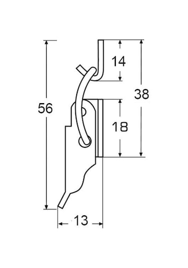 Paslanmaz Mandallı Kilit 56 MM