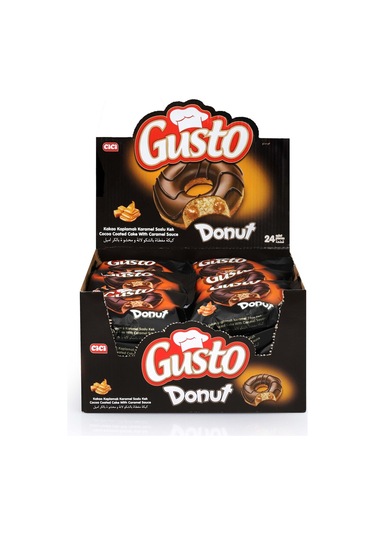 Gusto Donut Karamelli Kek 35 Gr. 24 Adet (1 Kutu)