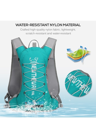 Teltree Outdoor İç Su Depolama Sırt Çantası, Isı Yalıtımlı Bölmeli, Hafif Nilon, 10l, Bisiklet, Kamp, Dağcılık İçin Gri Çok Renkli