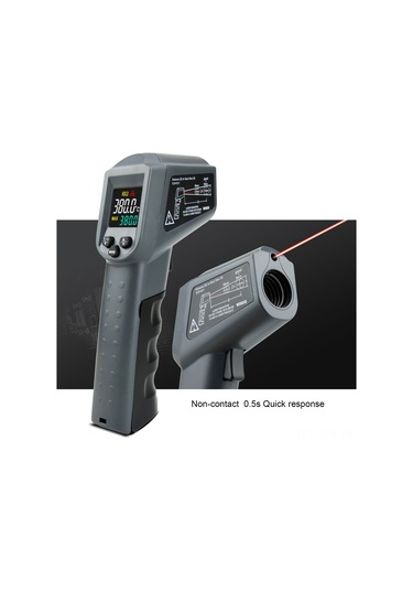 Geeroyoo Pratik El Tipi Kızılötesi Termometre, Lcd Ekran, Veri Tutma, / Ayarlanabilir, Aaa Pil İle Çalışır - Km-550ah