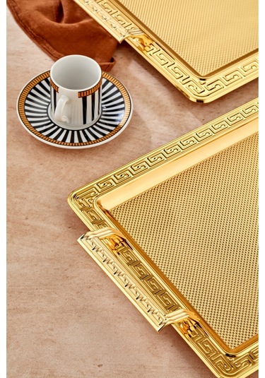 Cooker Özel Lüx Kare Paslanmaz Çelik Gold Tepsi Büyük Boy 100x120 Cm Altın