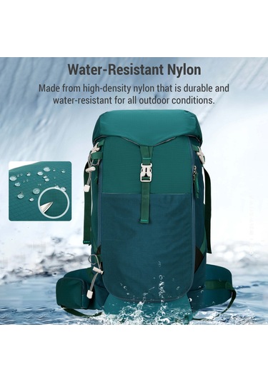 Neevoyu Erkekler İçin Sırt Çantası - Spor, Yürüyüş, Kamp Ve Seyahat İçin Geniş Hacimli, Dayanıklı Nilon, 25kg Yük Taşıma Kapasitesi, Siyah Siyah