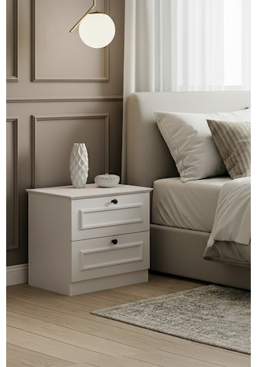 Mira 2 Çekmeceli Komodin Açık Bej