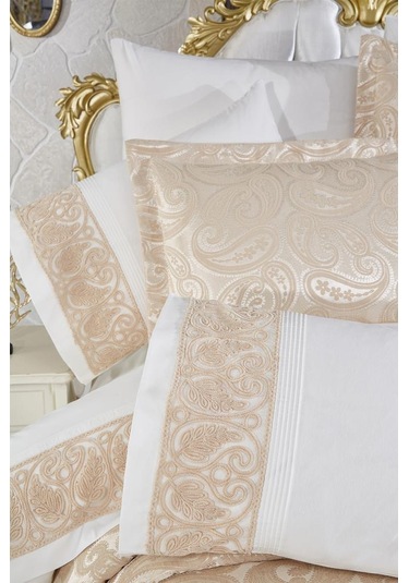 Çeyiz Diyarı Şal 10 Parça Battaniyeli Çeyiz Seti Bej Bej