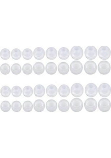 Özelleştirilebilir Kulak Tıkacı Yedek Kulaklık Kulak Tıkacı Yumuşak Ve Esnek Tıkacı 36'lı Paket Çoklu Renkler Şeffaf