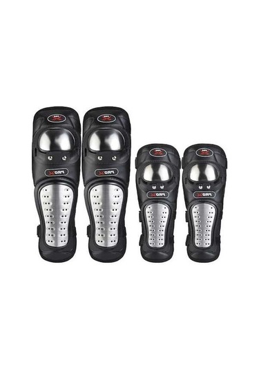 Flybuy Pro-bikerker Rh-1010 Motosiklet Sıcak Tutma Anti-düşme Paslanmaz Çelik Koruyucu Dişli Dizlik + Dirseklik Siyah