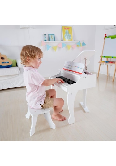 Hape Deluxe Grand Elektronik Piyano - Beyaz
