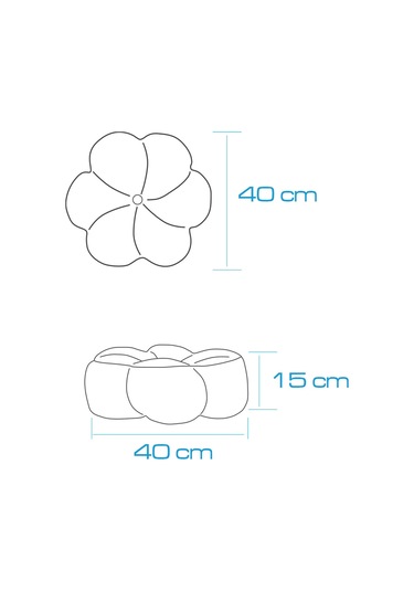 Papatya Bloom Dekoratif Kadife Kırlent- Bej - 40x40 Cm Bej