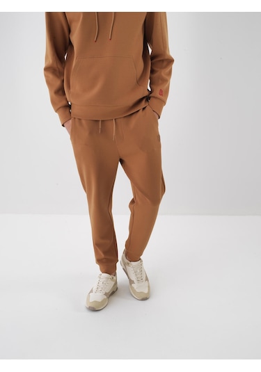 Camel Pamuk Dokulu Regular Fit Sweat Pantolon 380186 Camel