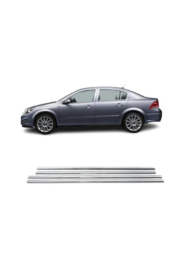 Opel Astra H Sedan Krom Cam Çıtası 2008 Üzeri 4prç Paslanmaz Çeli