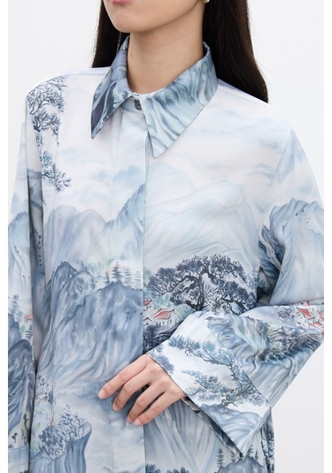Desenli Bağlamalı Gömlek Valley Çok Renkli