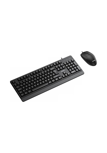 Philips SPT6247 Kablolu Türkçe Q Klavye ve Mouse Seti Siyah