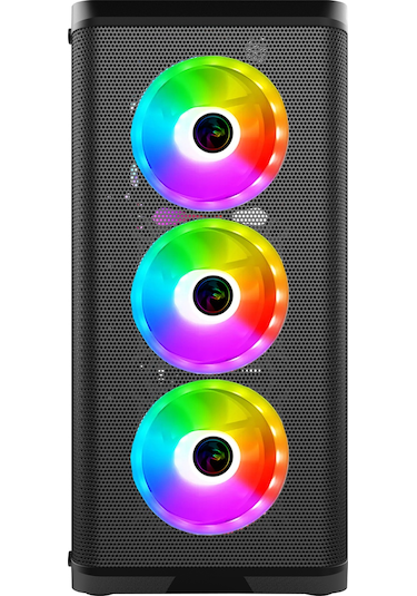 Gametech Wolf 4 x120 MM Rainbow Fanlı Oyuncu Bilgisayar Kasası