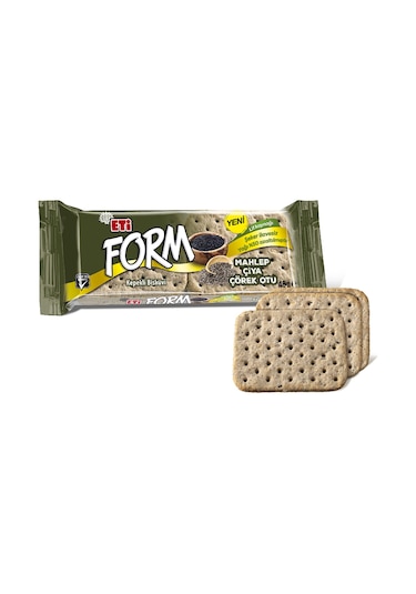Eti Form Mahlepli Çiya ve Çörek Otlu Kepekli Bisküvi 24 x 40 G