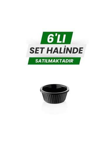 Alezy 527 Göreme Melamin Termostar Yuvarlak Sosluk 7 Cm Siyah