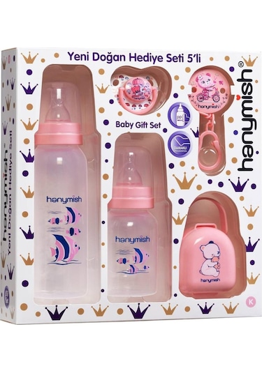 Hanymish Yenidoğan Pp Hediye Seti 5 Li Pembe