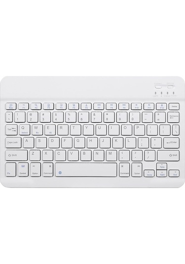 Monyee 10 İnç Şarj Edilebilir Bluetooth Klavye Ve Fare Seti, 78 Tuşlu İnce Tasarım, 3 Dpı Ayarlı Fare, Çoklu Sistem Uyumlu, Beyaz Diğer