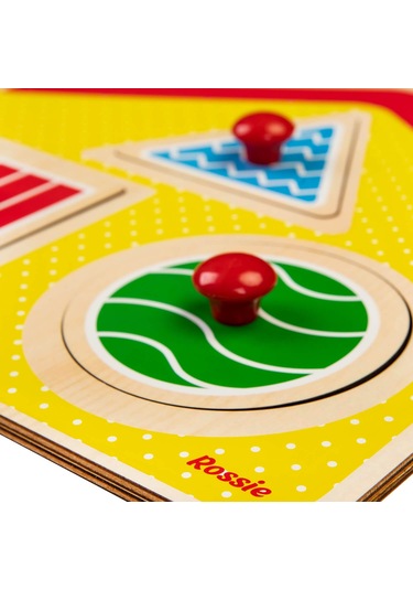 Rossie Ahşap Ilk Yapboz Geometrik Ev