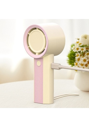 Yingfu Dayanıklı Mini Fan, Kısa Kablosuz Pembe Fan, Taşınabilir Hafif