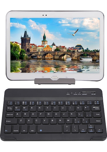Shineyee Siyah Ultra İnce Tüm Metal Bluetooth 3.0 Klavye - Windows/android/ios Uyumlu, Taşınabilir, Sessiz Tuş, Su Ve Toz Dayanıklı