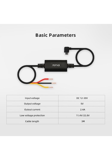 Xıaomı 70mai Park Gözetleme Kablosu