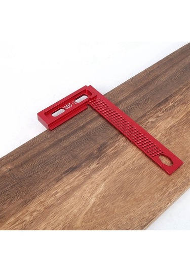 Besthome1 T-200 Ahşap Ölçme Aleti, Alüminyum Alaşımlı, Dayanıklı, Koruyuculu, Hassas İşaretleme, Kaydırmalı T-cetvel