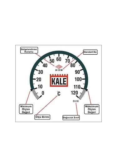 Simga 63 Taş Fırın Termometresi 500 C Derece 20 Cm Dalma Boylu