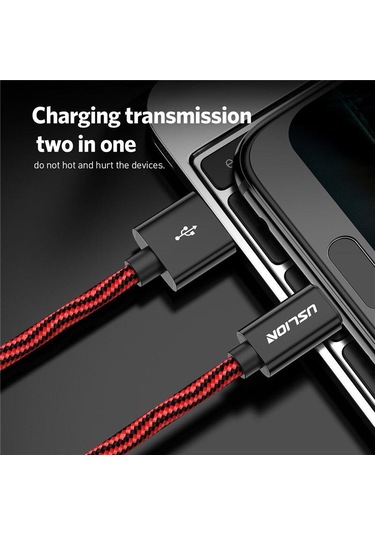 Mikro Usb Kablosu Samsung Xiaomi Tablet Android Usb Şarj Kablosu 2a Hızlı Şarj Usb Veri Kablosu 1 M Mor