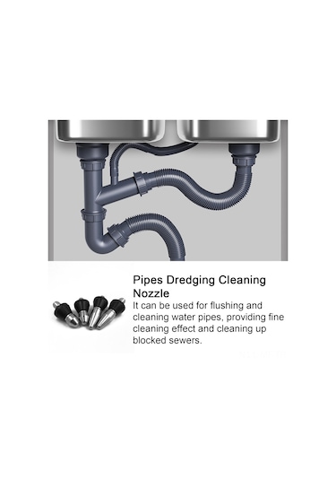 Mufunye Paslanmaz Çelik Yüksek Basınçlı Boru Temizleme Nozulu - 4 Boy Seçenekli